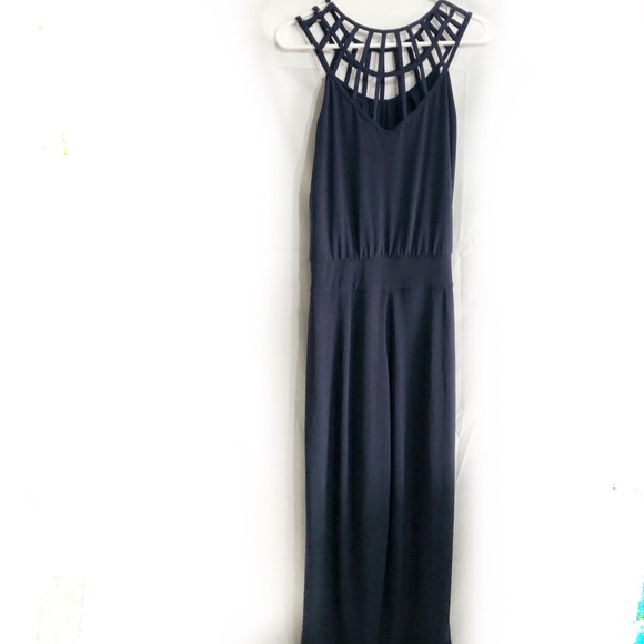 White House Black Market blue caged neck jumper - Picture 2 of 5